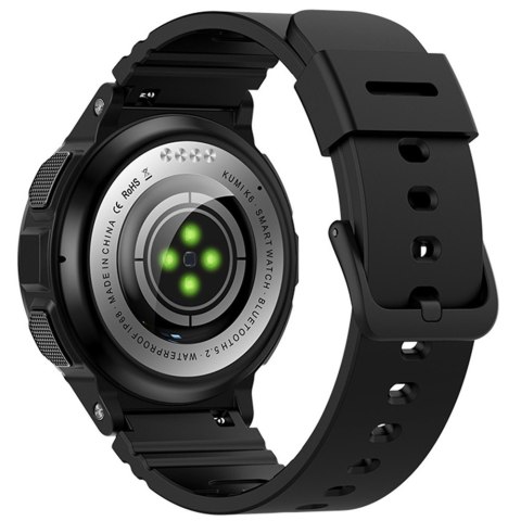 Smartwatch K6 1.3 cala 300 mAh czarny Kumi Smartwatch K6 1.3 cala 300 mAh czarny Kumi