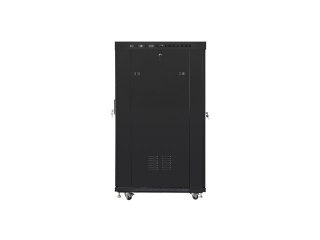 Szafa stojąca 19 cali 22U 800x1000 drzwi szklane LCD (flat pack) V2 czarna