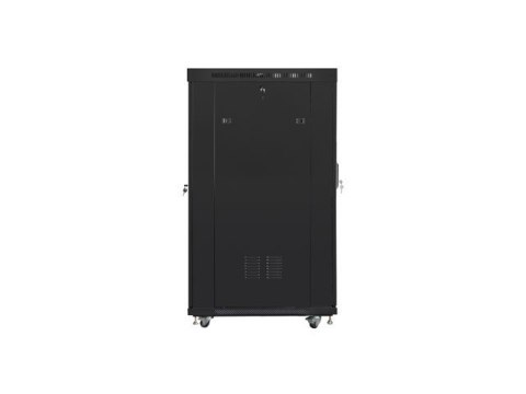 Szafa stojąca 19 cali 22U 800x1000 drzwi szklane LCD (flat pack) V2 czarna