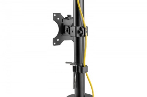 Uchwyt biurkowy pionowy 2xLCD max. 32 cale 8kg, zaciskowy, czarny Digitus