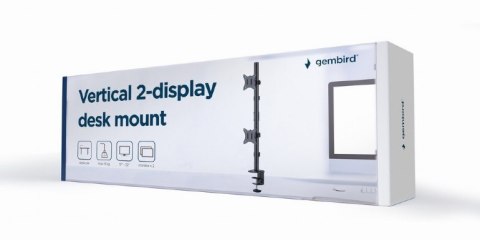 Uchwyt na 2 monitory 17-32 max. 9kg Gembird