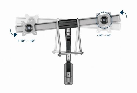 Uchwyt ścienny na 2 monitory 17-32 cali 8kg Gembird