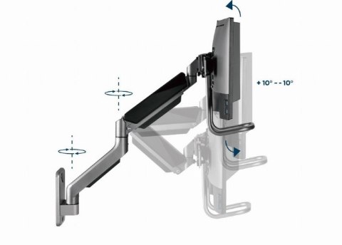 Uchwyt ścienny na 2 monitory 17-32 cali 8kg Gembird