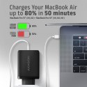 ACU-DPQ100 Ładowarka sieciowa GaN 100W, 3x port (USB-A + dual USB-C) PD3.0/QC4+/PPS/Apple Czarna AXAGON
