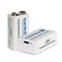 Akumulator 6F22/9V Li-ion 550 mAh USB-C EverActive