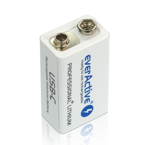 Akumulator 6F22/9V Li-ion 550 mAh USB-C EverActive Akumulator 6F22/9V Li-ion 550 mAh USB-C EverActive