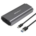 Obudowa | kieszeń NV2271 na dysk M.2 SSD | SATA | NVMe | USB-C | 2TB Qoltec