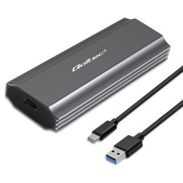 Obudowa | kieszeń NV2271 na dysk M.2 SSD | SATA | NVMe | USB-C | 2TB Qoltec