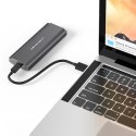 Obudowa | kieszeń NV2271 na dysk M.2 SSD | SATA | NVMe | USB-C | 2TB Qoltec
