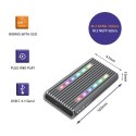Obudowa | kieszeń na dysk M.2 SSD | SATA | NVMe | RGB LED | USB-C| 4TB Qoltec