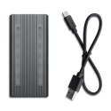 Obudowa | kieszeń na dysk M.2 SSD | SATA | NVMe | RGB LED | USB-C| 4TB Qoltec