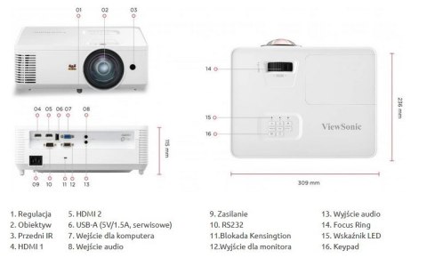 Projektor PS502X-EDU XGA/4000 ViewSonic