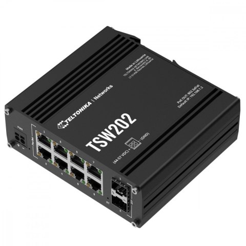 Przełącznik zarządzalny przemysłowy TSW202 2xSFP 8xPoE+ L2/L3 TELTONIKA