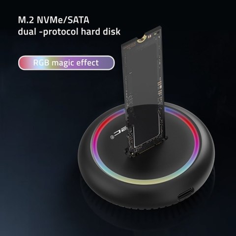 Stacja dokujca dysków SSD M.2 | NVMe | SATA | USB-C | 2TB Qoltec Stacja dokujca dysków SSD M.2 | NVMe | SATA | USB-C | 2TB Qoltec