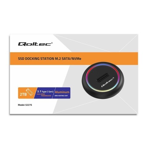 Stacja dokujca dysków SSD M.2 | NVMe | SATA | USB-C | 2TB Qoltec Stacja dokujca dysków SSD M.2 | NVMe | SATA | USB-C | 2TB Qoltec