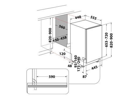 Zmywarka do zabudowy DSIO3M24CS Indesit Zmywarka do zabudowy DSIO3M24CS Indesit