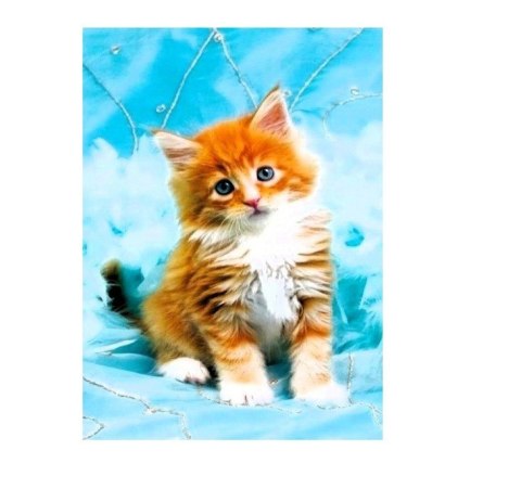 Diamentowa mozaika - Rudy kotek