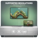HMC-10HLS Wieloportowy hub USB 9in1, 5Gbps, 4x USB-A, HDMI 4K/60Hz, GLAN, SD/microSD, PD 100W, 25cm USB-C kabel AXAGON