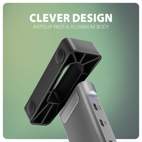 HMC-10HLS Wieloportowy hub USB 9in1, 5Gbps, 4x USB-A, HDMI 4K/60Hz, GLAN, SD/microSD, PD 100W, 25cm USB-C kabel AXAGON HMC-10HLS Wieloportowy hub USB 9in1, 5Gbps, 4x USB-A, HDMI 4K/60Hz, GLAN, SD/microSD, PD 100W, 25cm USB-C kabel AXAGON