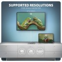 HMC-8HLSA Wieloportowy hub USB 9in1, 5Gbps, 3x USB-A + HDMI 4K/30Hz, SD/microSD, GLAN, Audio, PD 100W, 20cm USB-C kabel AXAGON