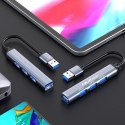 HUB adapter USB 3.0 4w1 | 4x USB 3.0 Qoltec