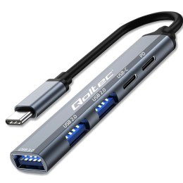 HUB adapter USB-C 3.1 5w1 | USB-C PD | USB-C | 2x USB 2.0 | USB 3.0 Qoltec