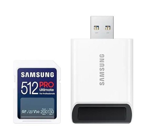 Karta pamięci SD MB-SY512SB/WW 512GB Pro Ultimate + czytnik Samsung Karta pamięci SD MB-SY512SB/WW 512GB Pro Ultimate + czytnik Samsung