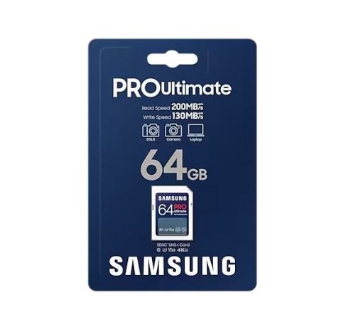 Karta pamięci SD MB-SY64S/WW 64GB Pro Ultimate Samsung Karta pamięci SD MB-SY64S/WW 64GB Pro Ultimate Samsung