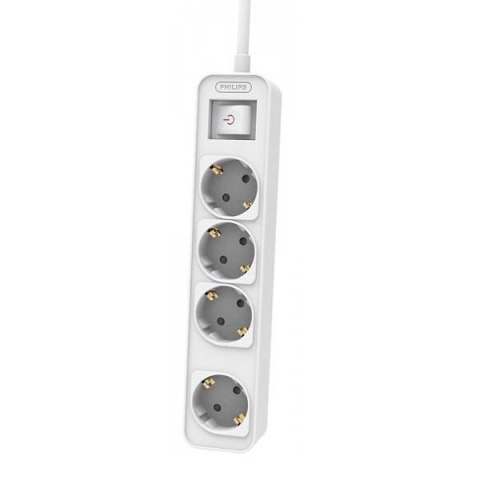 Listwa zasilająca 4 gniazda 1.5m biała Philips