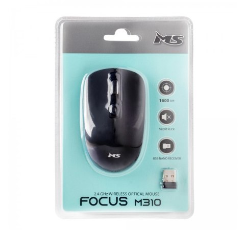 Mysz bezprzewodowa silent click Focus M310 RF 1600 DPI 4P akumulator czarna MS Mysz bezprzewodowa silent click Focus M310 RF 1600 DPI 4P akumulator czarna MS