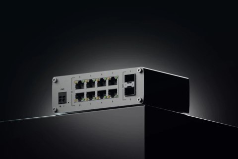 Przełącznik niezarządzalny TSW210 Switch 2xSFP 8xGbE DIN RAIL Back Panel TELTONIKA