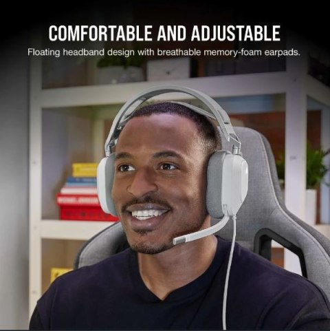 Słuchawki HS80 RGB USB Wired White Corsair Słuchawki HS80 RGB USB Wired White Corsair