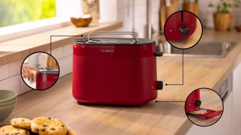 Toster MyMoment TAT2M124 czerwony Bosch