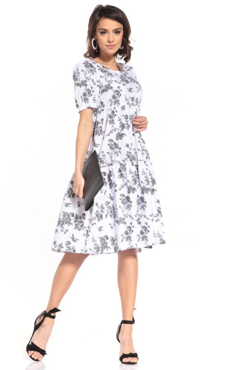 Sukienka Model T344/1 Grey Flowers - Tessita Sukienka Model T344/1 Grey Flowers - Tessita