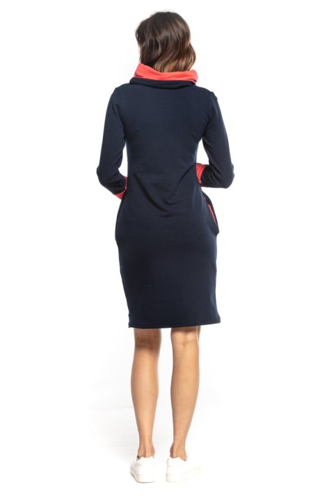 Sukienka Model T360/5 Navy/Coral - Tessita Sukienka Model T360/5 Navy/Coral - Tessita
