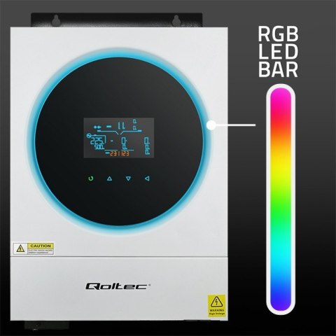 Hybrydowy inwerter solarny Off-Grid 6kVA | 6kW | 120A | MPPT | LCD | Wi-Fi | BMS | Sinus Qoltec Hybrydowy inwerter solarny Off-Grid 6kVA | 6kW | 120A | MPPT | LCD | Wi-Fi | BMS | Sinus Qoltec