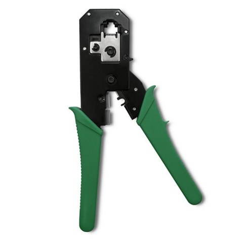 Modułowa zaciskarka do cięcia i zaciskania kabli Ethernet 8P 6P Qoltec Modułowa zaciskarka do cięcia i zaciskania kabli Ethernet 8P 6P Qoltec