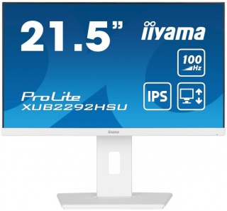 Monitor 21.5 cala ProLite XUB2292HSU-W6 IPS,100Hz,FreeSync,PIVOT,0.4ms,HDMI, DP,4xUSB(3.2),2x2W,HAS(150mm), Biały IIYAMA