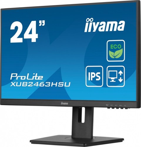 Monitor 23.8 cala ProLite XUB2463HSU-B1 IPS,100HZ,ECO,3ms,SLIM,HDMI,DP,2x USB3.22x2W,HAS(150mm),TCO,EPEAT IIYAMA