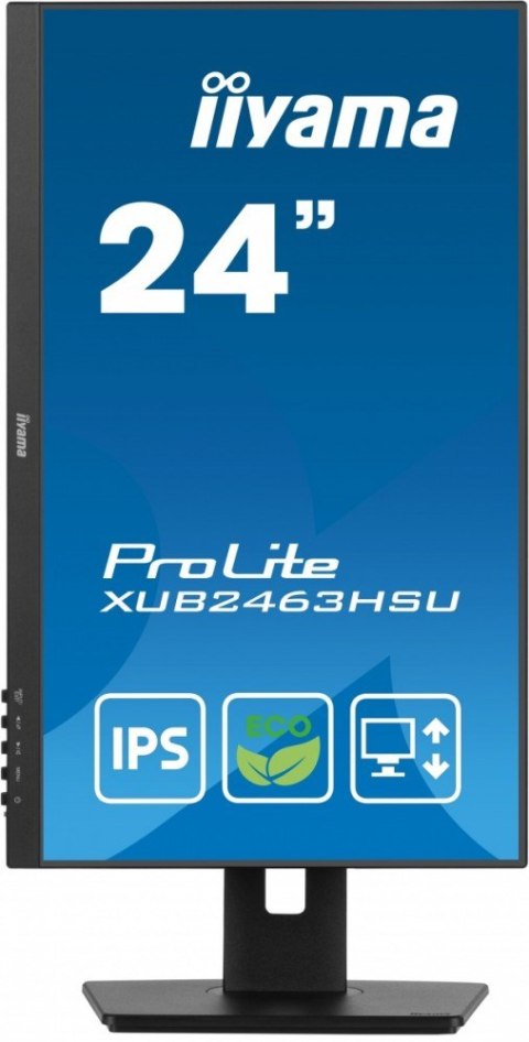 Monitor 23.8 cala ProLite XUB2463HSU-B1 IPS,100HZ,ECO,3ms,SLIM,HDMI,DP,2x USB3.22x2W,HAS(150mm),TCO,EPEAT IIYAMA