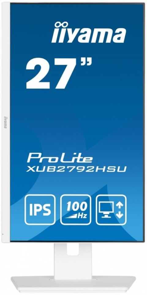Monitor 27 cali ProLite XUB2792HSU-W6 IPS,HDMI,DP,100Hz,SLIM,4xUSB3.2,PIVOT, HAS(150mm),2x2W IIYAMA