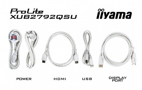 Monitor 27 cali ProLite XUB2792QSU-W6 IPS,QHD,HAS(150mm),100Hz,4xUSB3.2,SLIM IIYAMA
