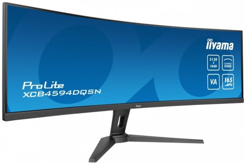 Monitor 44.5 cala XCB4594DQSN-B1 VA,DQHD,165HZ,USB-C-DOCK,RJ45,32:9,1500R,450cd/m2,3000:1,0.8ms,3xUSB,2xHDMI,1xDP,2x3W,PowerDeli IIYAMA