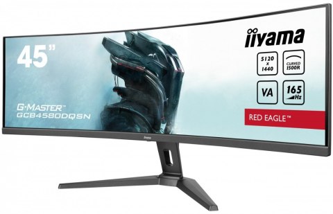 Monitor 45 cali G-Master GCB4580DQSN-B1, VA,DQHD,165HZ,USB-C-DOCK,RJ45,32:9, 1500R,450cd/m2,3000:1,0.8ms,3xUSB,2xHDMI,1xDP,2x3W IIYAMA