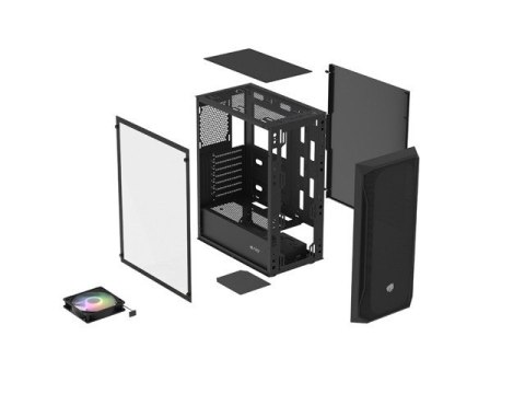 Obudowa Fury Shobo SH4 RGB Midi Tower z oknem Czarna Natec Obudowa Fury Shobo SH4 RGB Midi Tower z oknem Czarna Natec