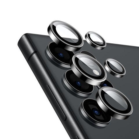 Szkło hartowane na obiektyw aparatu Samsung Galaxy S24 Ultra Czarne CRONG