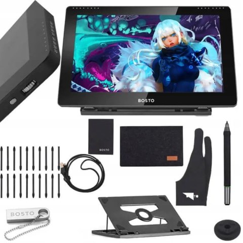 Tablet graficzny BT-16HDK 1920x1080 FHD z przyciskami BOSTO Tablet graficzny BT-16HDK 1920x1080 FHD z przyciskami BOSTO