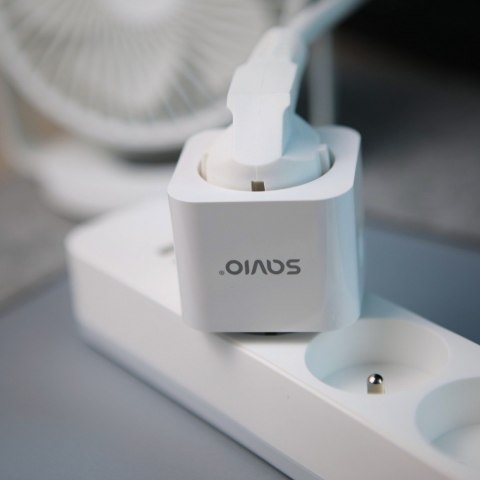 Inteligentne gniazdko Wi-Fi 16A Pomiar zużycia energii, wielopak 3 szt., AS-01, białe