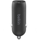 Ładowarka samochodowa 30W PD PPS Czarna + Kabel USB-C Belkin