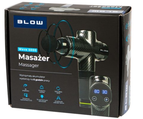 Masażer Wave 5000 + 10 końcówek + walizka BLOW Masażer Wave 5000 + 10 końcówek + walizka BLOW